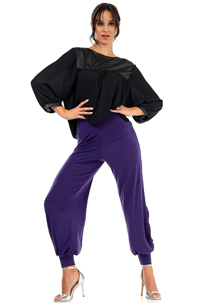 Black Loose Casual Blouse (S)