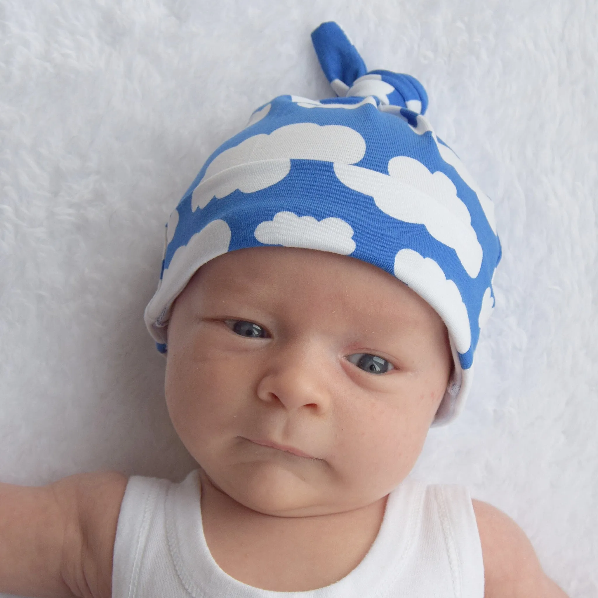 Blue Cloud Print Baby Leggings