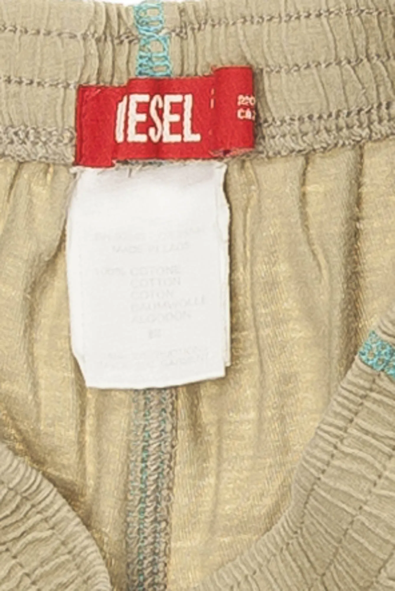 Diesel - Green Shorts with Writing on the Side - 6