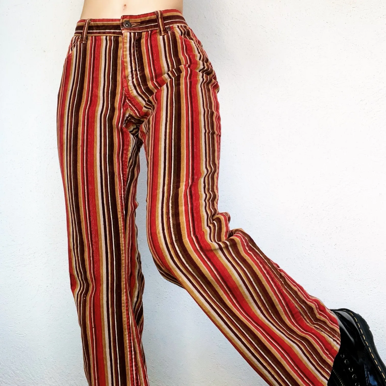 Early 2000s Striped Corduroy Flares