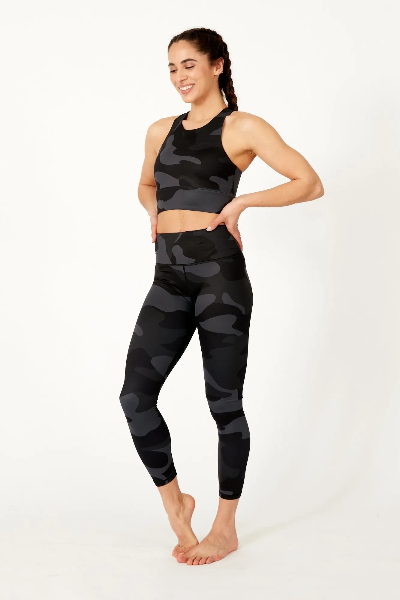 Ebony Camo High Waisted 7/8 Legging