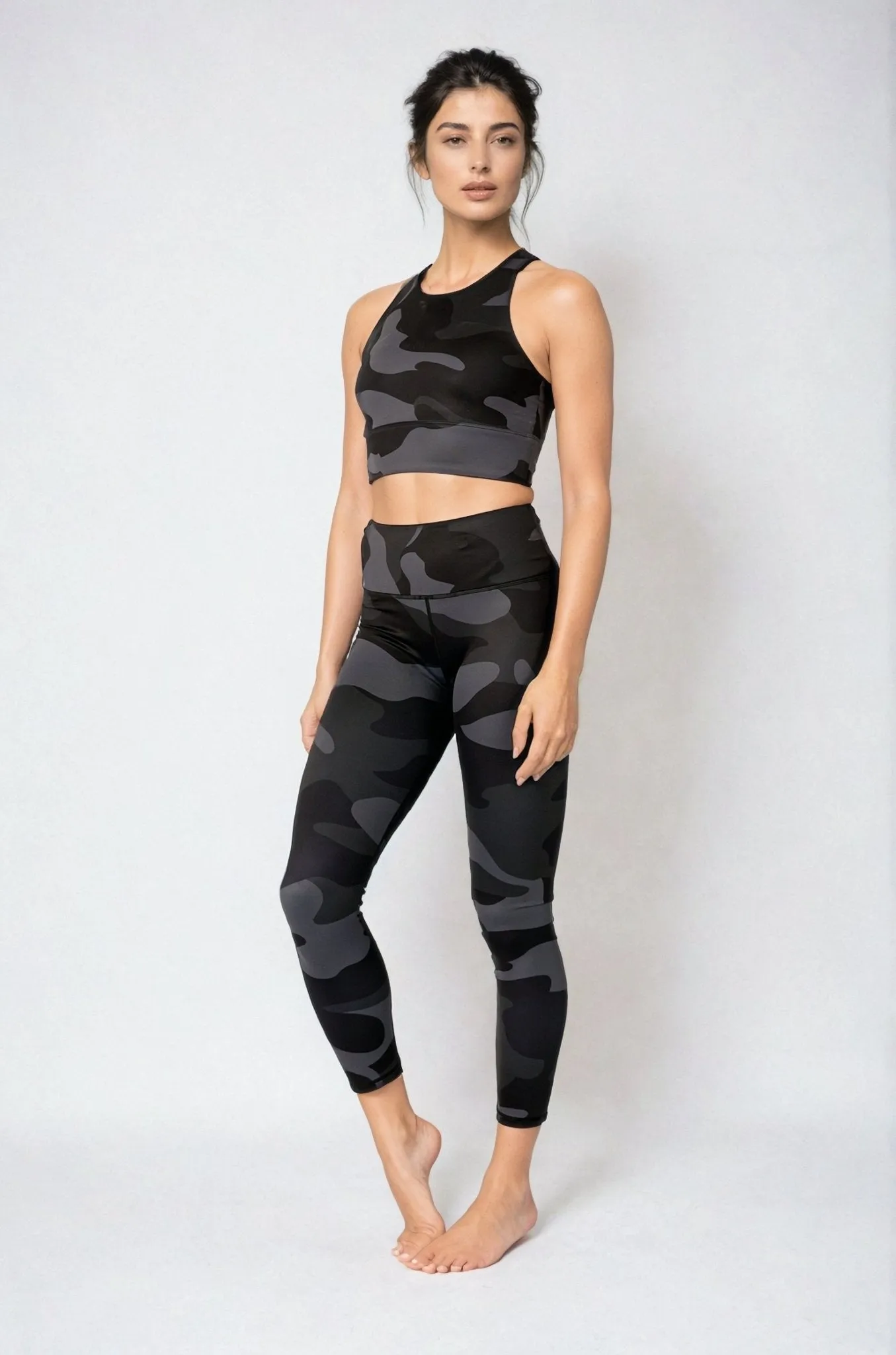 Ebony Camo High Waisted 7/8 Legging
