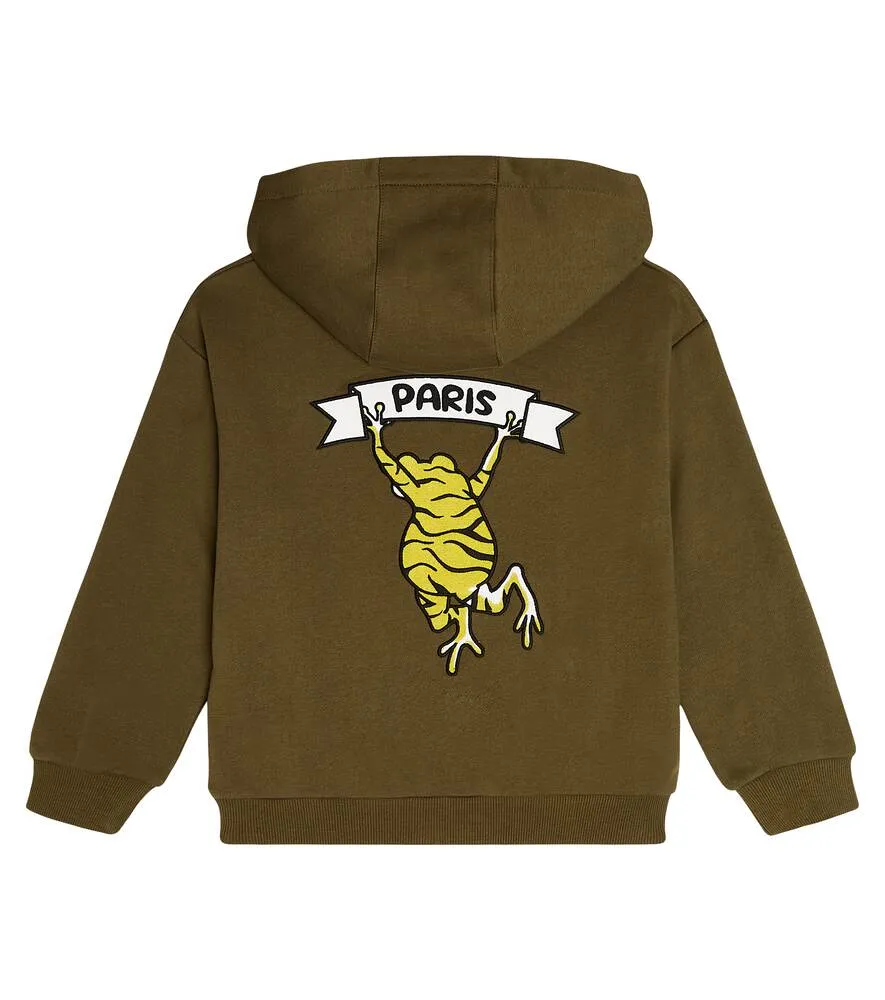 Kenzo Children's Cotton Fleece Blend Hoodie, Beige