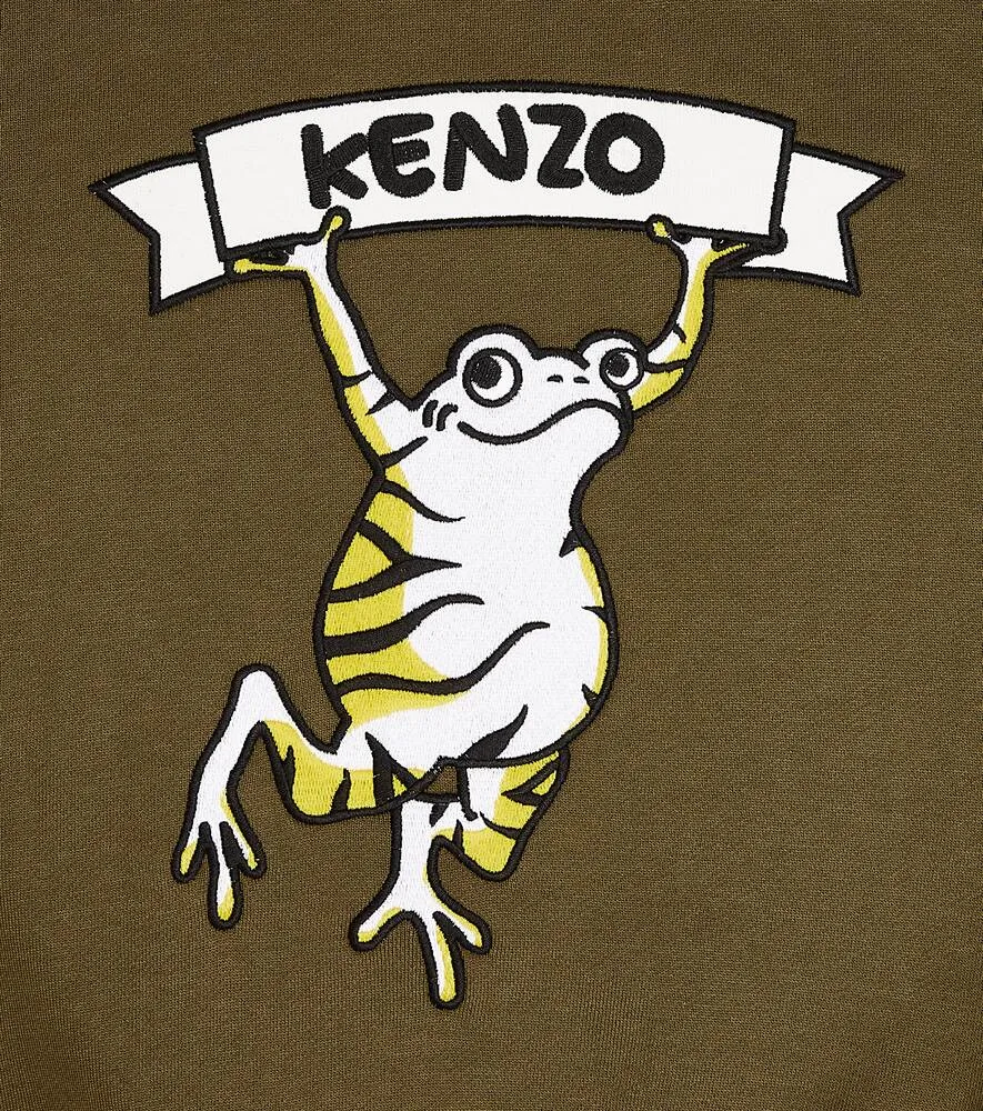 Kenzo Children's Cotton Fleece Blend Hoodie, Beige