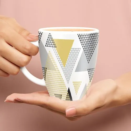 Larah by BOROSIL Nivaah Opalware Mug | Set of 1 Pcs Tea/Coffee Mugs, 400 ml Each | Microwave & Dishwasher Safe, Bone-Ash Free | Crockery Set Ideal for Daily Use & Gifting | White