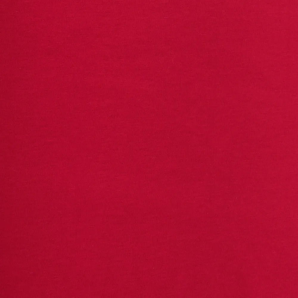 ORGANIC Cotton Lycra Solid Knit - Red